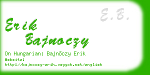 erik bajnoczy business card